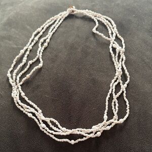 White Beaded Necklace